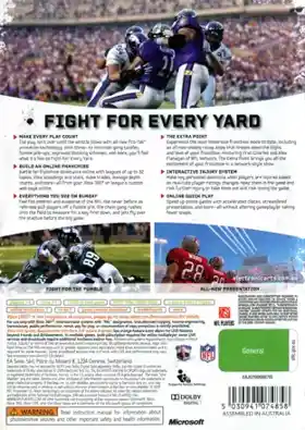 Madden NFL 10 (USA) box cover back